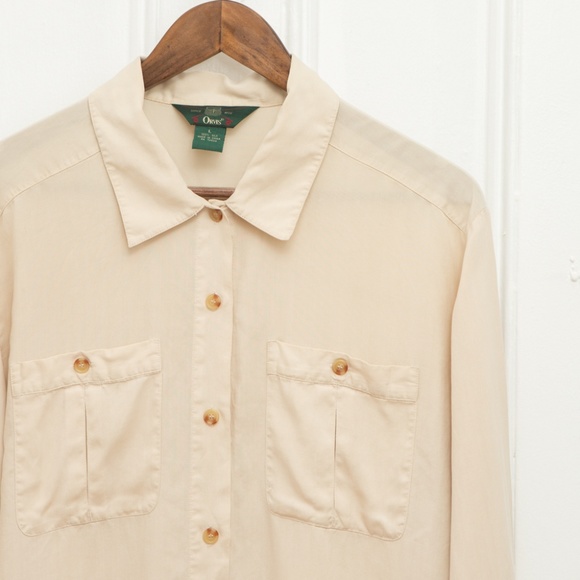 VINTAGE 100% SILK BLOUSE - Picture 2 of 3